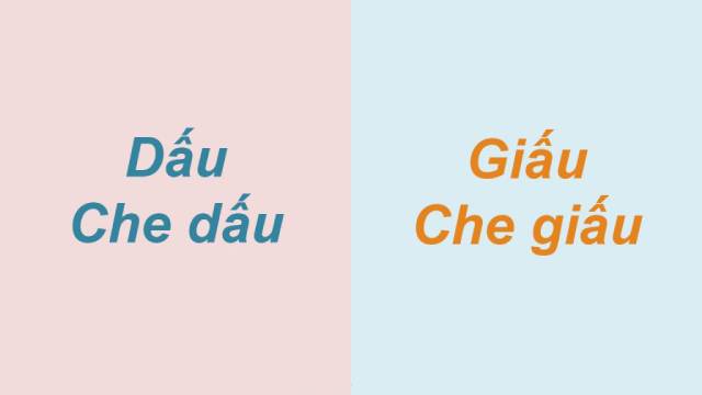 Dấu hay Giấu? Che dấu hay Che giấu là từ đúng chính tả?